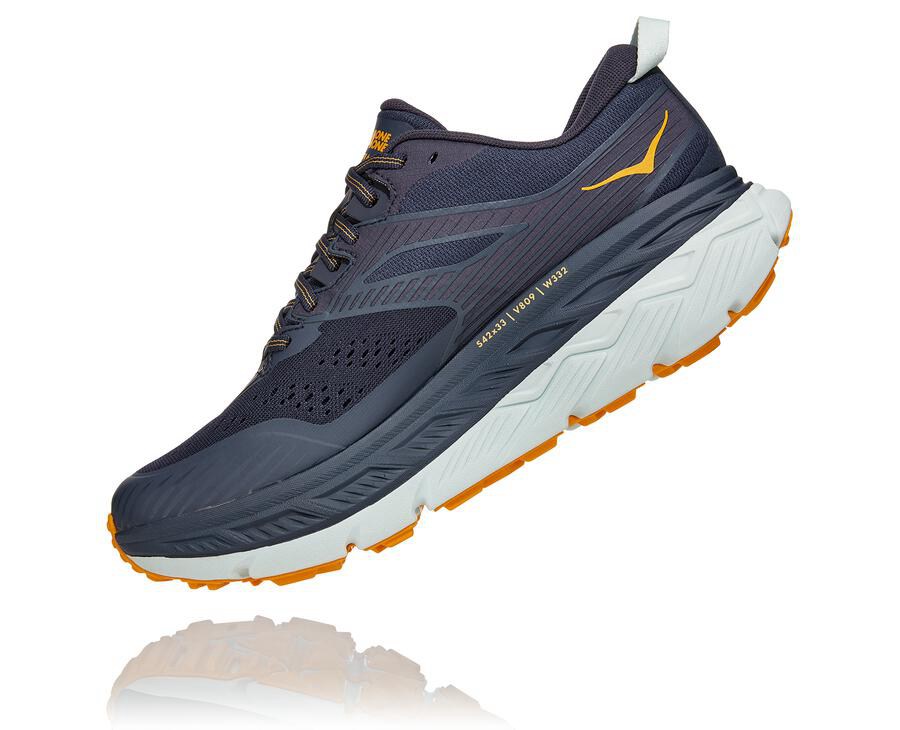 Zapatillas Trail Hoka One One Hombre - Stinson Atr 6 - Azul Marino/Blancas - QXM905174